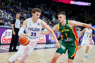 Marekas Blaževičius, Europos krepšinio čempionatas: Lietuva – Suomija