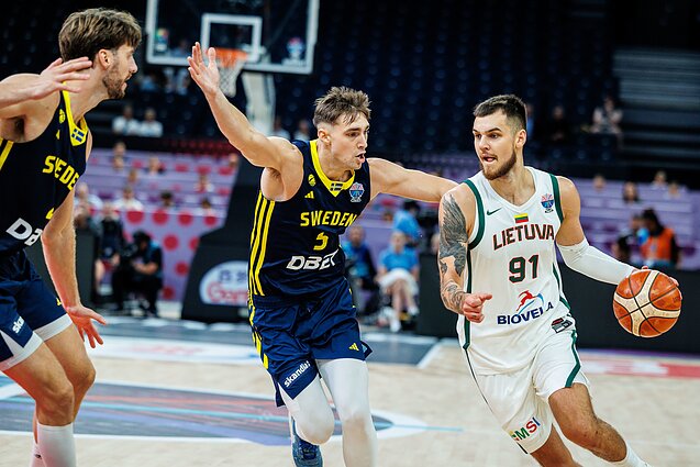 Deividas Sirvydis. Europos krepšinio čempionatas: Lietuva – Švedija
