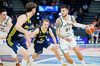 Deividas Sirvydis. Europos krepšinio čempionatas: Lietuva – Švedija