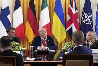 JAV ir Ukrainos prezidentų susitikimas su Europos lyderiais