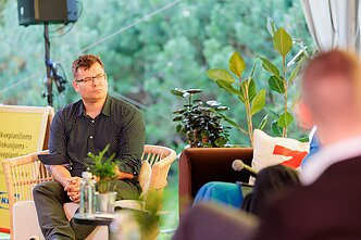 Laurynas Kasčiūnas at the discussion