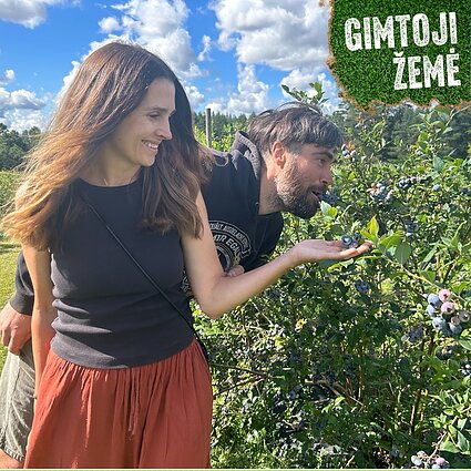 Ūkį „Šilauoga Vilnius“ plėtojantys - Ieva Gintautaitė ir Saulius Girniukaitis.