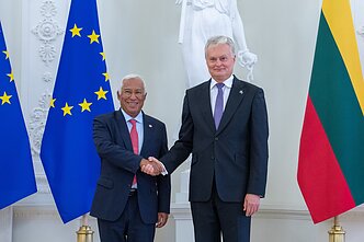 Prezidentas susitiko su Europos Vadovų Tarybos Pirmininku António Costa