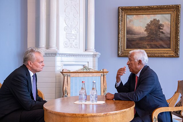 Prezidentas susitiko su Europos Vadovų Tarybos Pirmininku António Costa
