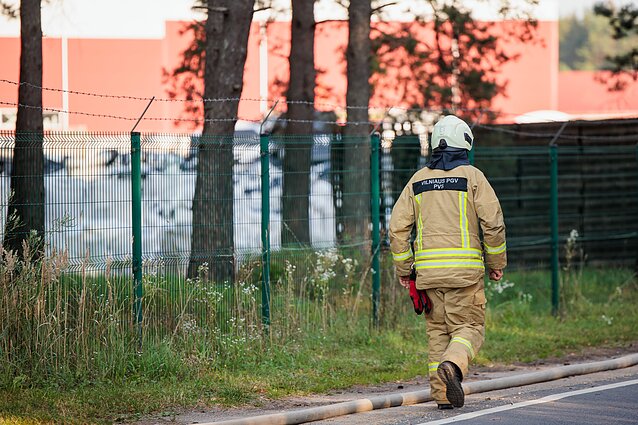 A fire at the Jozita gas depot in Vilnius