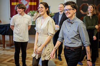 Eglė and Karolina exchanged rings in Vilnius Town Hall, the first ceremony celebrating same-sex union in the country Eglė and Karolina exchanged rings in Vilnius Town Hall, the first ceremony celebrating same-sex union in the country