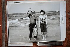 Karina Gorbulskytė su tėvu Palangoje