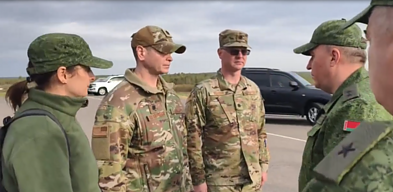 US officers observing Zapad 2025 drills in Belarus as seen in a video shared by the Defence Ministry of Belarus US officers observing Zapad 2025 drills in Belarus as seen in a video shared by the Defence Ministry of Belarus
