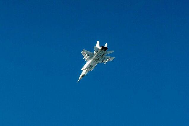 A photograph released by the Swedish Air Force showing a Russian MiG-31.