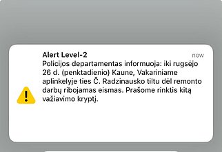 Trečiadienį kauniečiai sulaukė įspėjimų apie eismo ribojimus