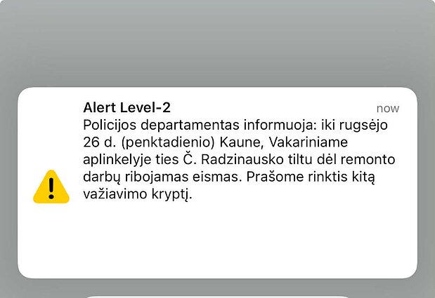 Trečiadienį kauniečiai sulaukė įspėjimų apie eismo ribojimus