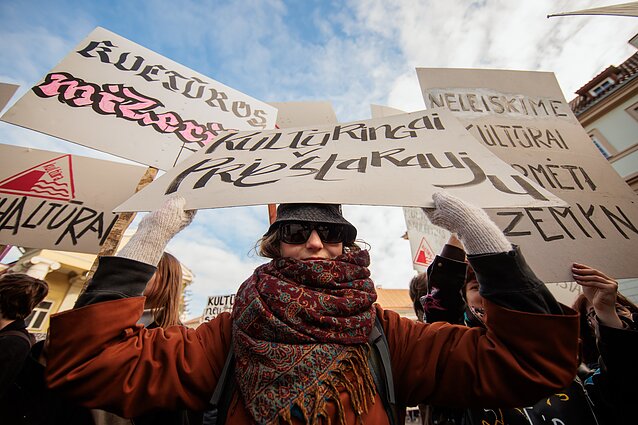 Vilniuje – protestas prieš „aušriečio“ Adomavičiaus skyrimą kultūros ministru