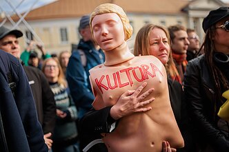 Vilniuje – protestas prieš „aušriečio“ Adomavičiaus skyrimą kultūros ministru