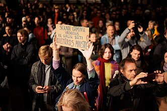 Vilniuje – protestas prieš „aušriečio“ Adomavičiaus skyrimą kultūros ministru