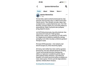 Ignoto Adomavičiaus pasisakymas, kurį jis ištrynė Ignoto Adomavičiaus pasisakymas, kurį jis ištrynė