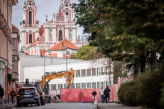 Streetworks in Vilnius Old Town
