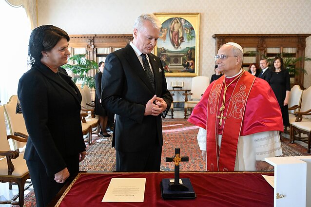 Diana Nausėdienė, Gitanas Nausėda i Papież Leon XIV