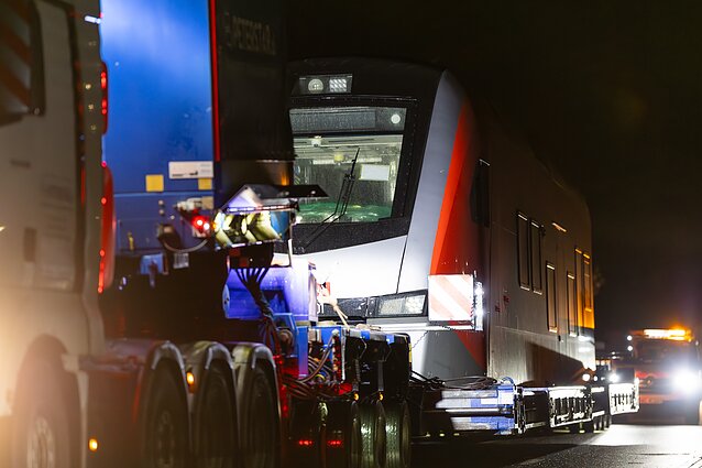 В Литву прибыл электропоезд „Stadler“ В Литву прибыл электропоезд „Stadler“