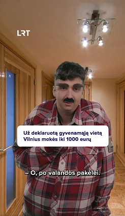 Už deklaruotą gyvenamąją vietą Vilnius mokės iki 1000 eurų