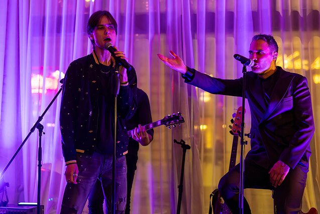 Mantas Jankavičius su sūnumi Benu Mantas Jankavičius su sūnumi Benu