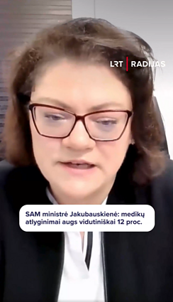 Jakubauskienė apie medikų atlyginimų augimą