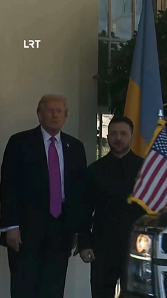 Zelenskis atvyko susitikti su Trumpu Baltuosiuose rūmuose