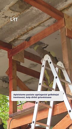 Klaipėdoje – ugniagesių pratybos griuvėsiuose