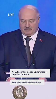 Lukašenka Lietuvos sprendimą uždaryti sieną pavadino „beprotiška afera“