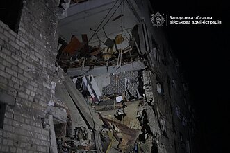 Rusai pataikė į bendrabutį Zaporižioje