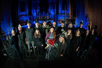 Aistės Smilgevičiūtė ir „Skylės“ koncerto akimirka Aistės Smilgevičiūtė ir „Skylės“ koncerto akimirka