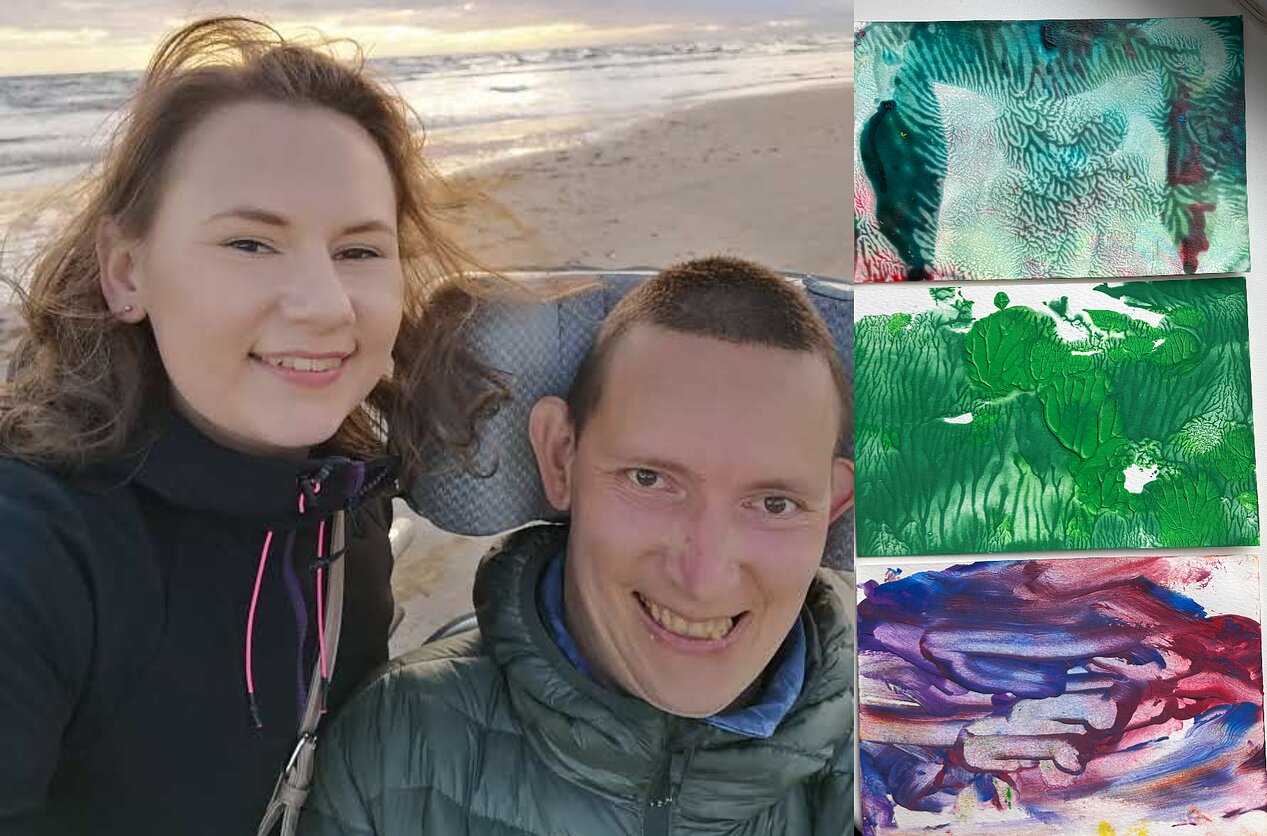 Ernesta su broliu Eimantu ir jo darbai
