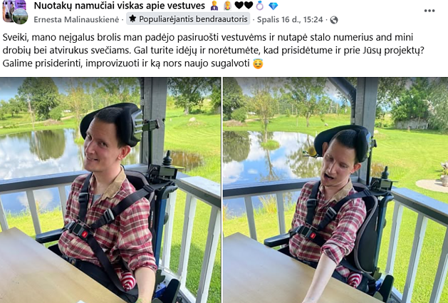 Ernestos įrašas feisbuke sulaukė daugiau nei 5000 patiktukų