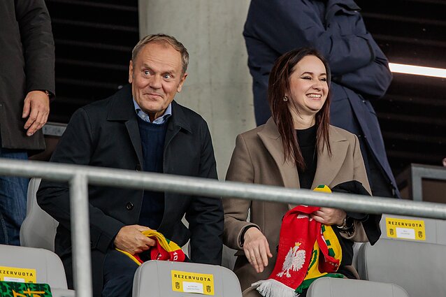 Donald Tusk i Inga Ruginienė