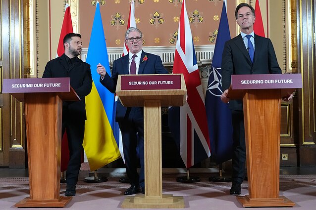 Volodymyras Zelenskis, Keiras Starmeris ir Markas Rutte