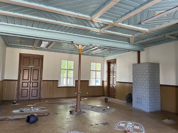 Marcinkonių geležinkelio stoties patalpa, kurioje yra įsikūrusi meno galerija