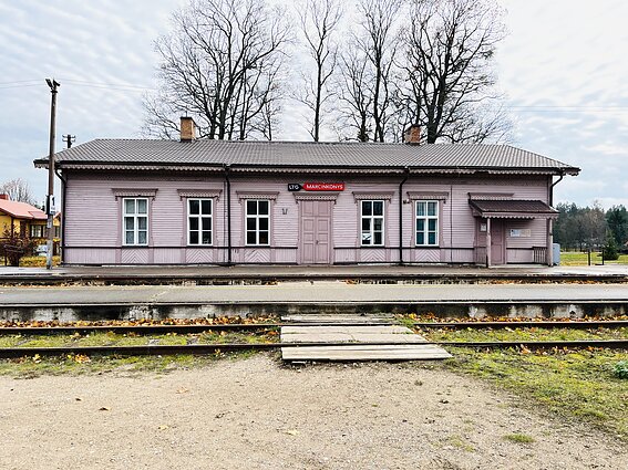 1862 metais pradėjusi veikti ir vis dar veikianti medinė, medžio pjaustiniais dekoruota Marcinkonių kaimo geležinkelio stotis. Dalyje stoties patalpų šiltuoju metų laiku veikia meno galerija, vyksta parodos