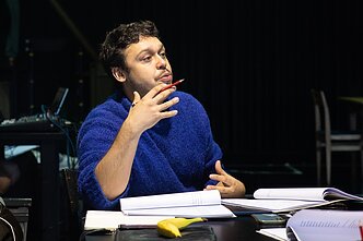 Spektaklio „Lietuviškos Vėlinės“ repeticija