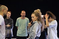 Spektaklio „Lietuviškos Vėlinės“ repeticija