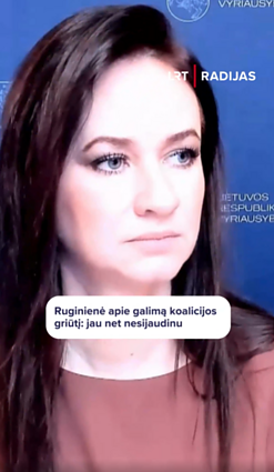 „Jau dėl to nepergyvenu“: Ruginienė apie galimą koalicijos griūtį