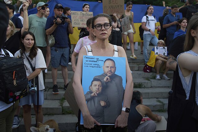 Протесты против ограничения независимости антикоррупционных структур НАБУ и САП. Киев, июль 2025 г. Протесты против ограничения независимости антикоррупционных структур НАБУ и САП. Киев, июль 2025 г.