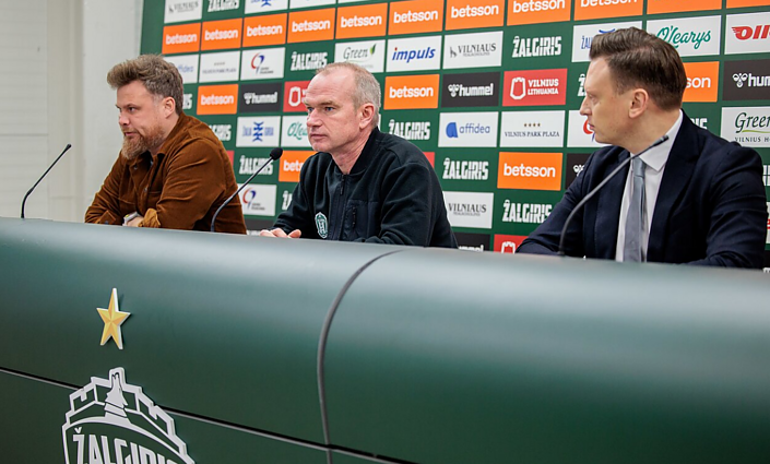 Vilniaus „Žalgirio“ spaudos konferencija dėl priimtų sprendimų po dalininkų susirinkimo