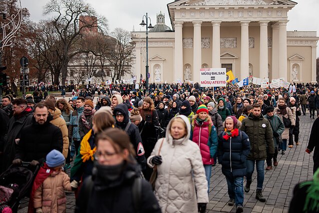 Sostinėje vyksta kultūros bendruomenės mitingas
