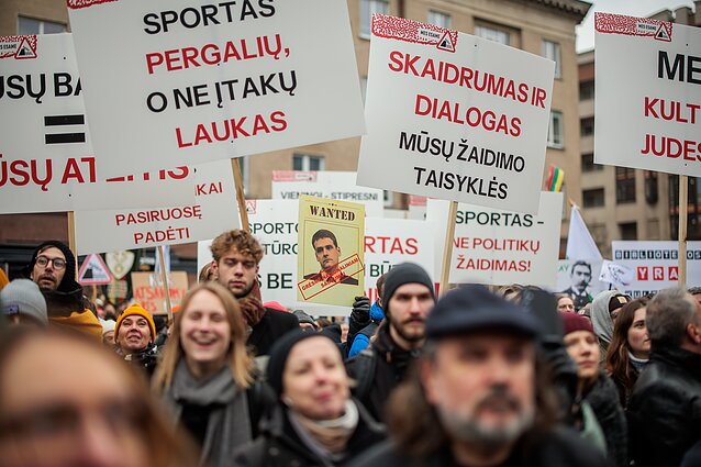 Sostinėje vyksta kultūros bendruomenės mitingas