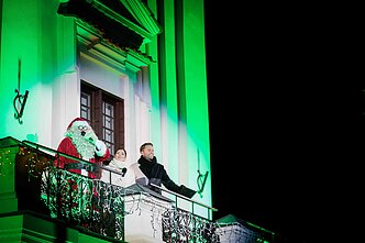 Kaune įžiebta Kalėdų eglė