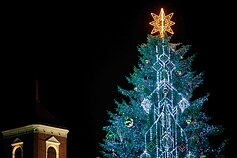 Christmas tree lighting ceremony in Kaunas