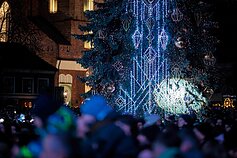 Christmas tree lighting ceremony in Kaunas