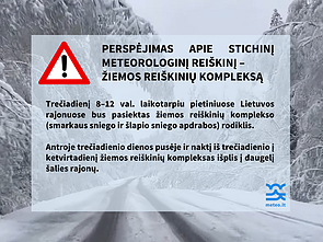 Sinoptikų įspėjimas apie gausų sniegą