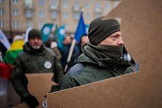 Prie Seimo įvyko pareigūnų protestas Prie Seimo įvyko pareigūnų protestas