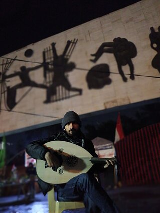 Kadim Mazin played in protests