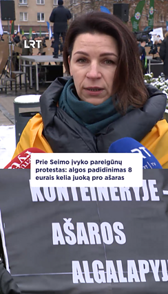 Prie Seimo įvyko pareigūnų protestas dėl atlyginimų